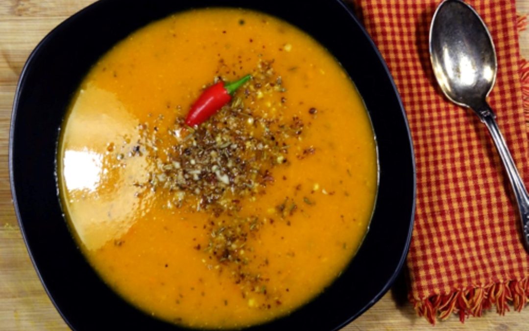 Cremet hokkaidosuppe med dukkah